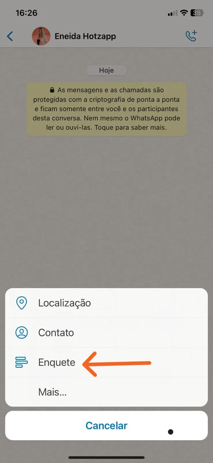 como fazer enquete ou votação no whatsapp