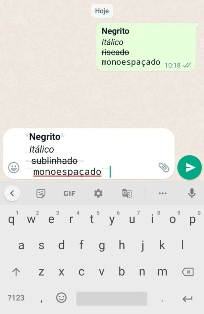 Como colocar negrito, itálico e tachado no WhatsApp