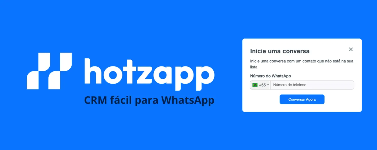 Extensão Hotzapp CRM para WhatsApp Web - Iniciar conversa sem adicionar contato