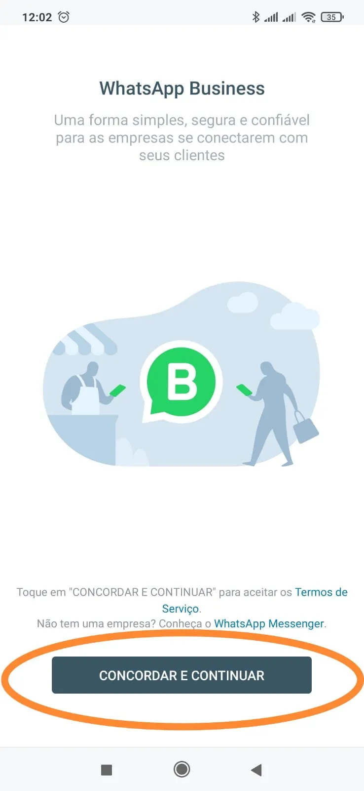 Termos e serviços WhatsApp business