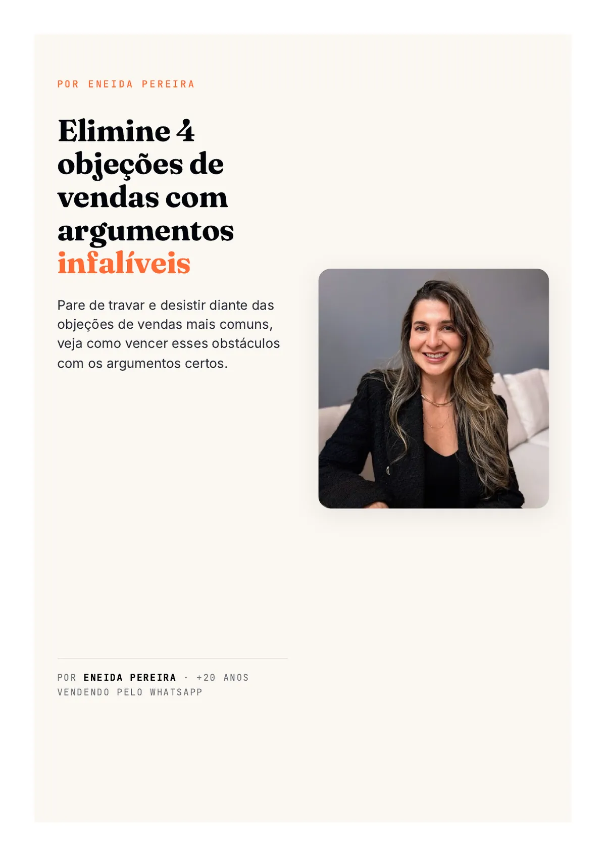 Capa do complemento Elimine 4 Objeções de Vendas