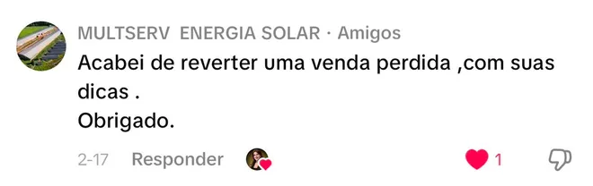 Depoimento real de cliente