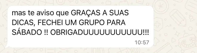 Depoimento real de cliente