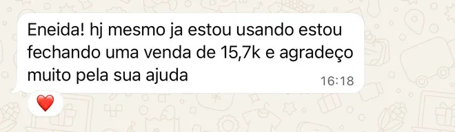 Depoimento real de cliente
