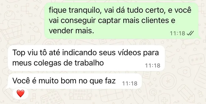Depoimento real de cliente