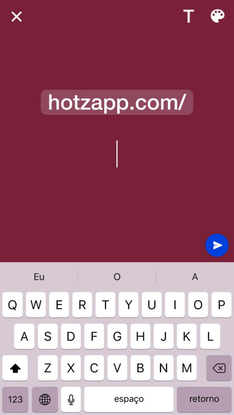 colando link no status do whatsapp no iphone