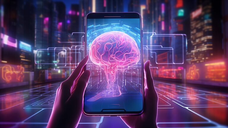 tela do celular com app inteligencia artificial